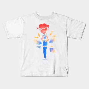 Red Rose Girl Cut Kids T-Shirt